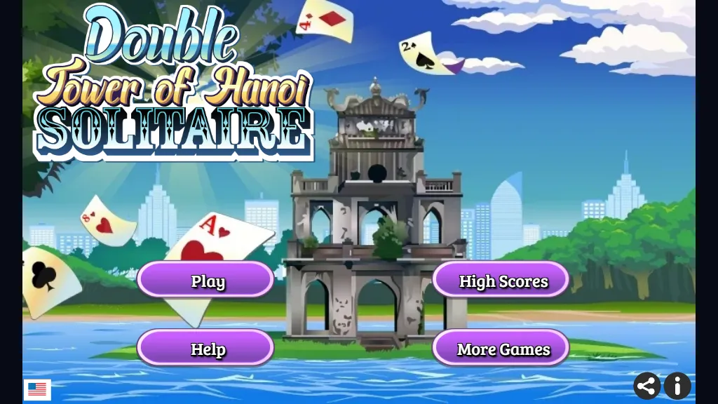 Double Tower of Hanoi Solitaire gameplay capture 1
