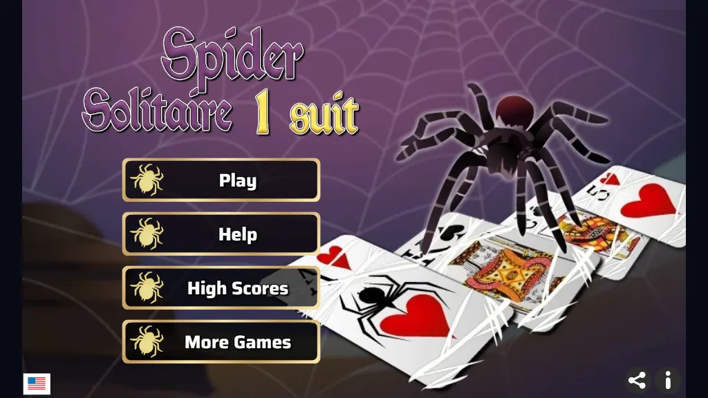 Spider Solitaire 1 suit gameplay capture 1